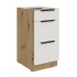 Szafka z szufladami premium 40 cm AURO 40 D 3S BB WH/AR antyfinger